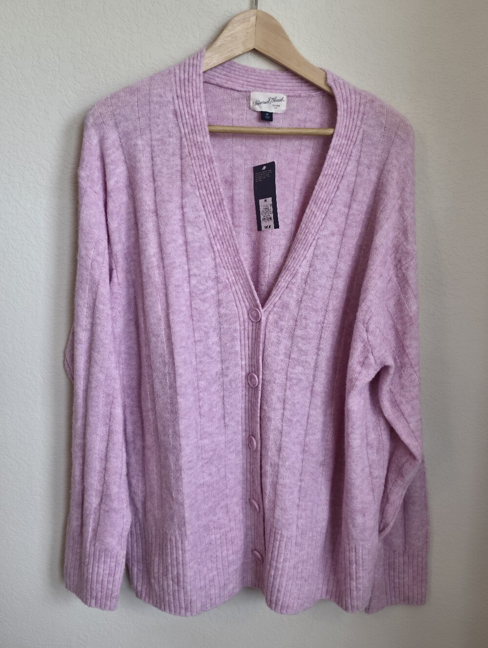 Universal Thread Bubblegum Pink V-Neck Button-Up Cardigan NWT M